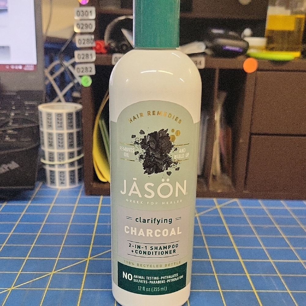 Jason Clarifying Charcoal 2-in-1 Shampoo & Conditioner 355ml New Bottle